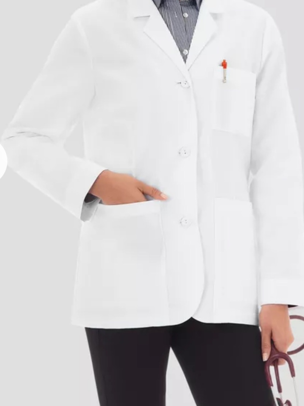 Women’s White Lab Coat Jacket - Classic Professional Fit
